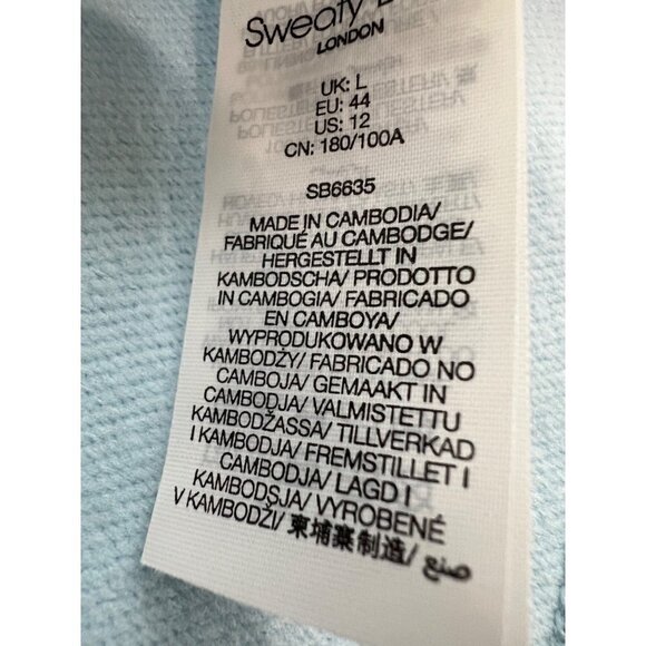 NWTD SWEATY BETTY Size 12 Sprinter Run Hoodie ALPINE BLUE MSRP $118 - Picture 10 of 16